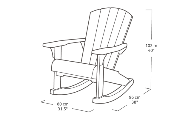 Teal Outdoor Adirondack Rocking Chair - Keter